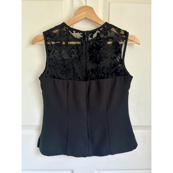 Vintage 90's Black Lace Rayon Blend Sleeveless Shell Size Small | 90's Fashion - Picture 3 of 5